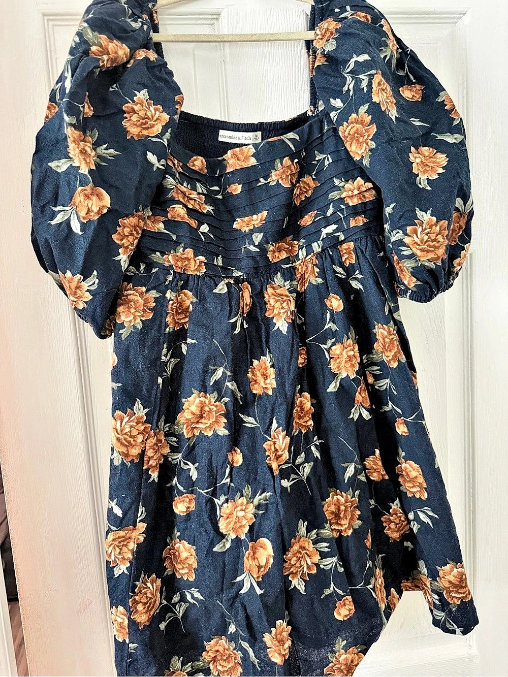 Abercrombie & Fitch The A&F Emerson Poplin Puff Sleeve Mini Dress Emerson Poplin